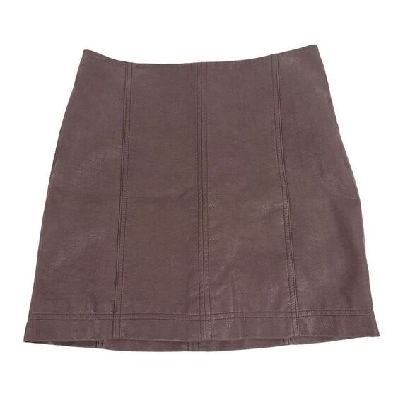 Free People Mauve Vegan Suede Mini Skirt size 2 - Picture 1 of 8